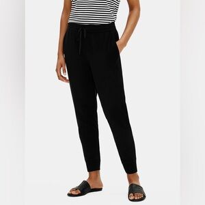Eileen Fisher Black Joggers organic cotton size medium